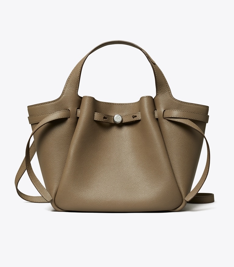 Tory Burch designer トートバッグ ロミー スモールトートバッグ in Wild Mushroom angle