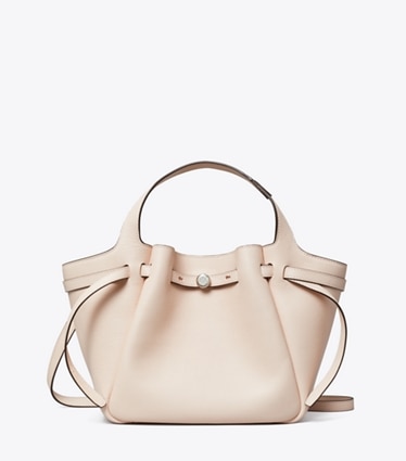 Tory Burch designer tote bags Small Romy Tote in Soft Pink front