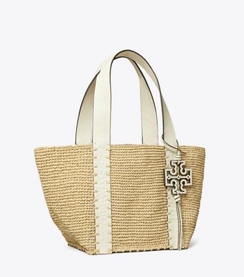 Ella Croc-Embossed Straw Basket: Women's Handbags | Tote