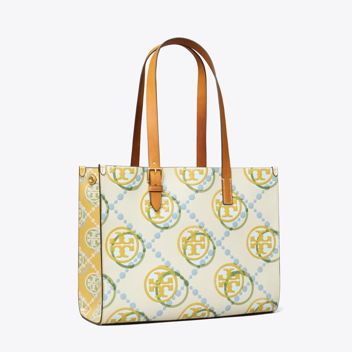 Small T Monogram Contrast Embossed Tote: Women's Designer Tote Bags ...