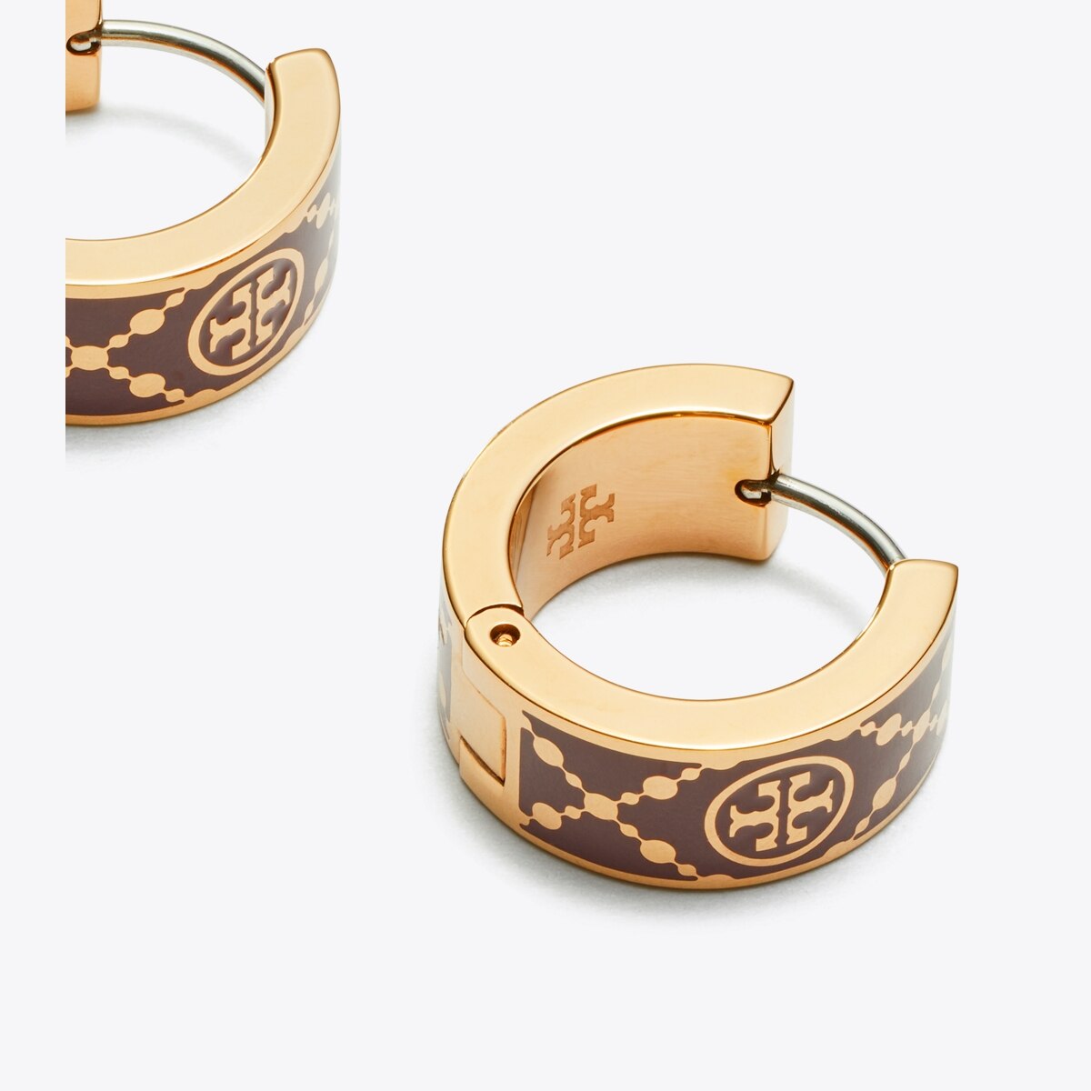 Small T Monogram Hoop Earring: Women's Jewelry | Earrings