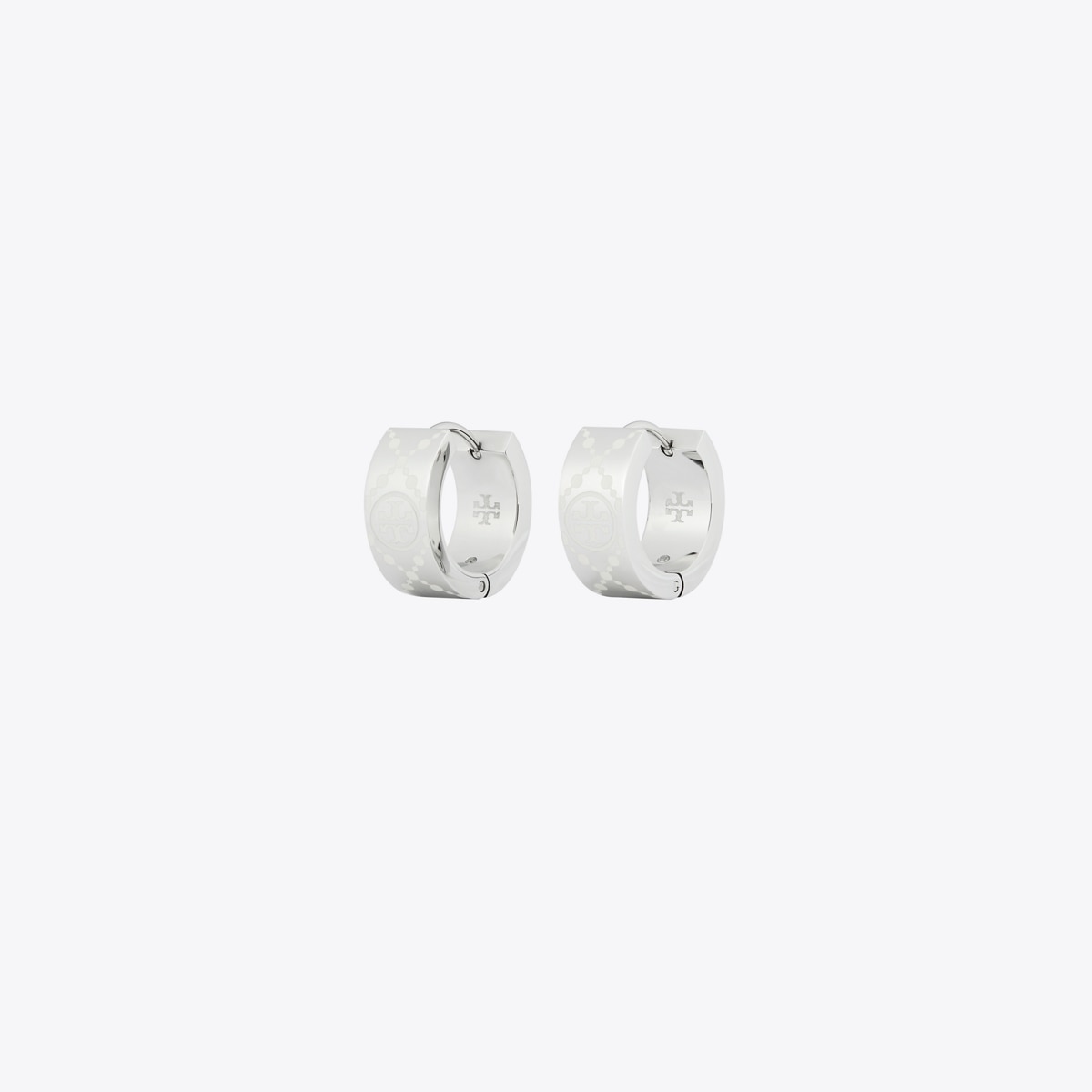 Small T Monogram Hoop Earrings: Women's Designer Earrings