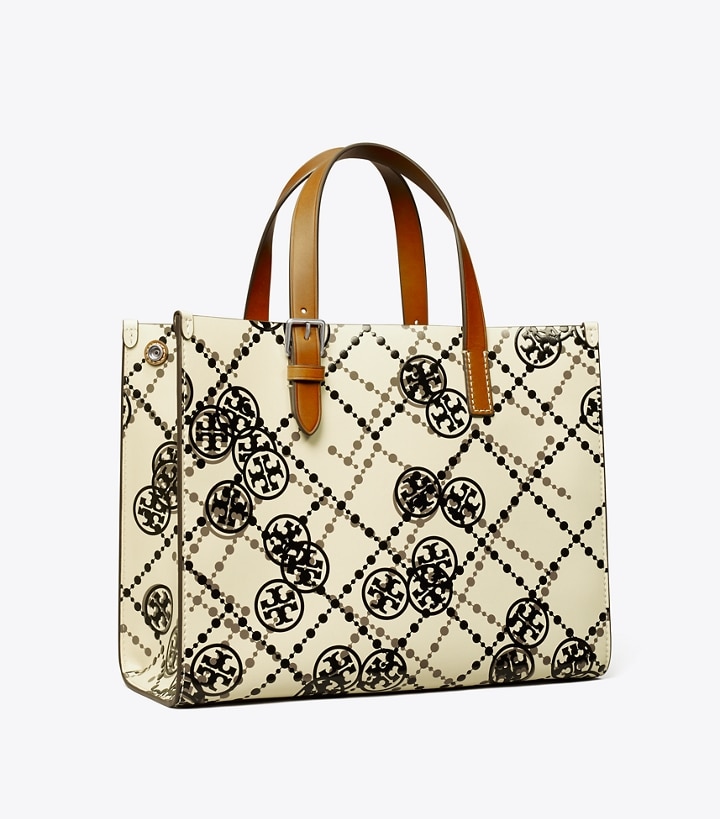 Small T Monogram Leather High Frequency Tote: Women's Handbags | Tote Bags  | Tory Burch EU