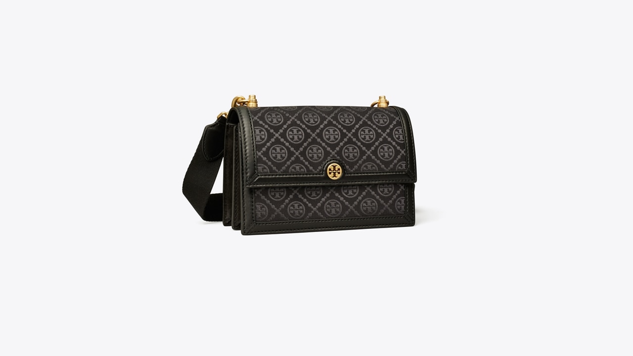 Tory Burch 'the T Monogram Small' Shoulder Bag in Blue
