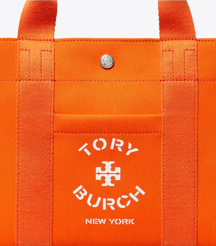 Tory Burch designer tote bags Small Tory Tote in Tangerine detail