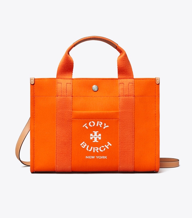 Tory Burch designer tote bags Small Tory Tote in Tangerine front
