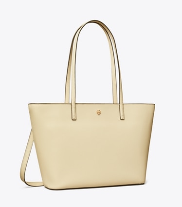 Tory Burch designer tote bags Small Tote in BRIE angle