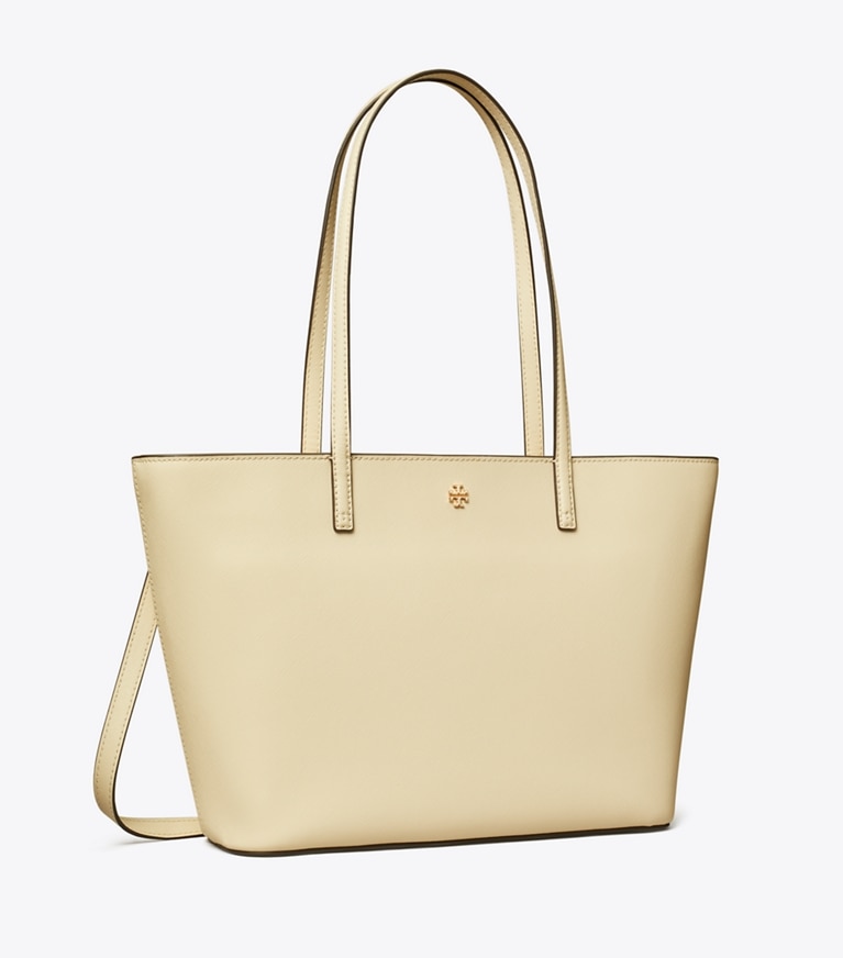 Tory Burch designer tote bags Small Tote in BRIE angle