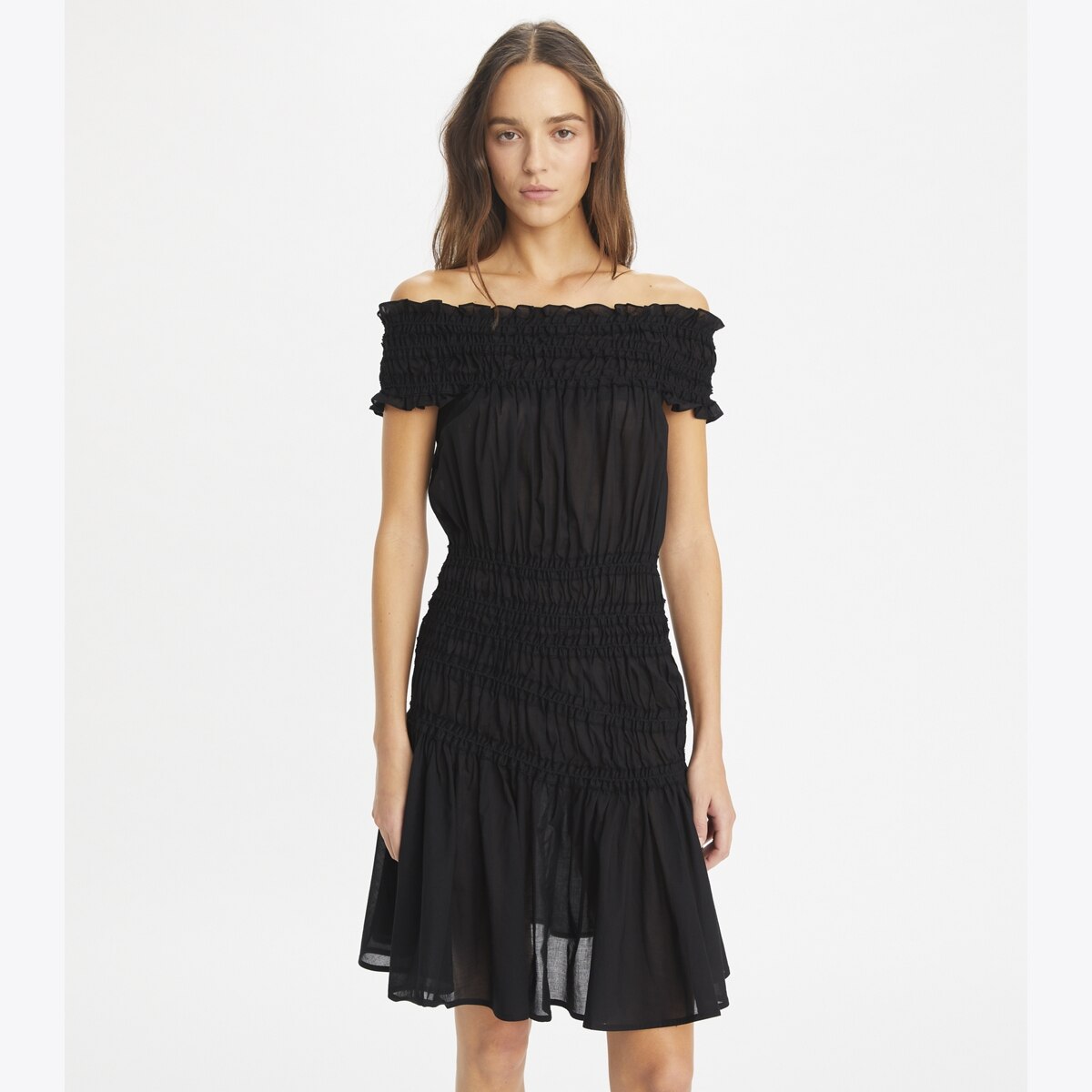 Smocked Cotton Dress: Women's Designer Dresses | Tory Burch