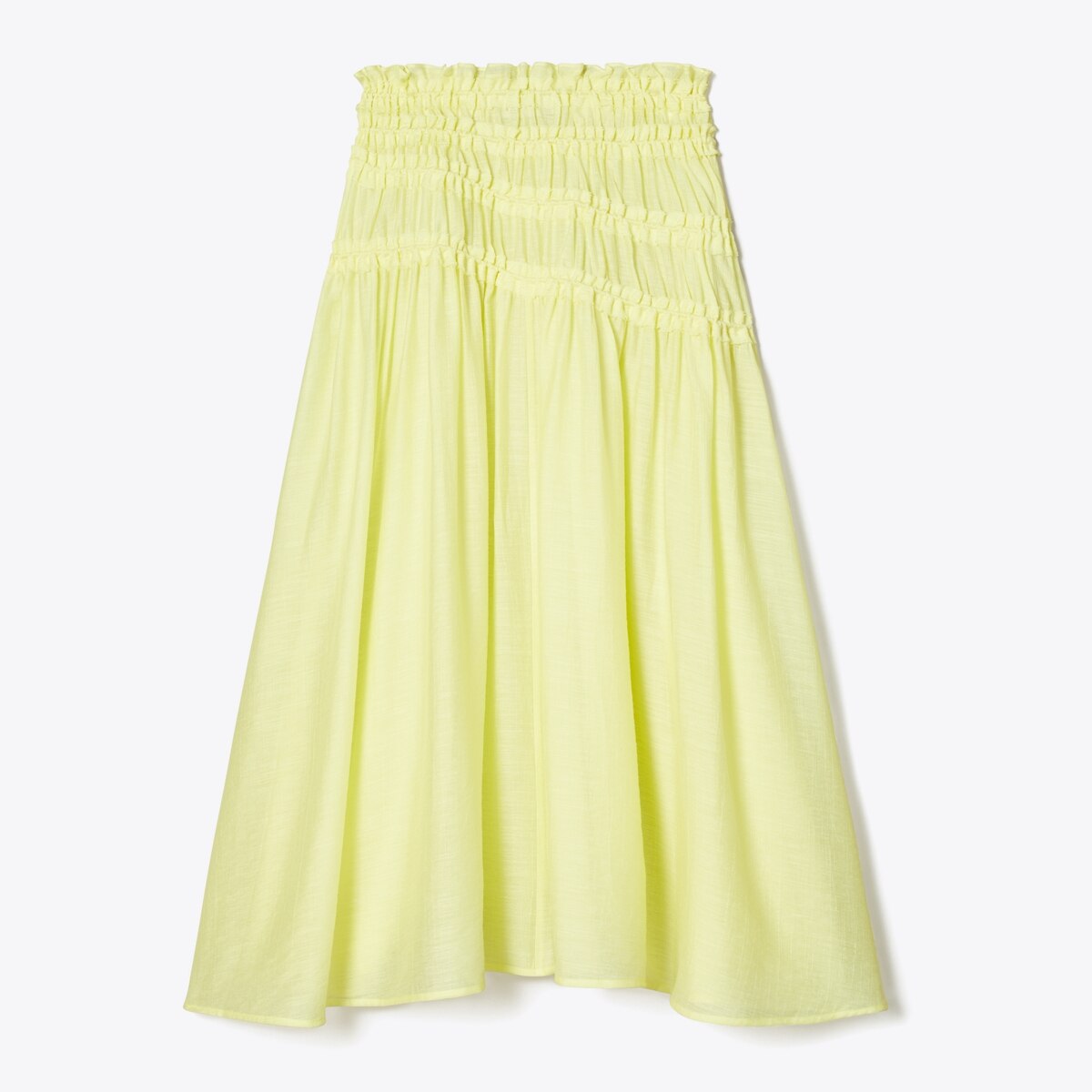 SMOCKED VISCOSE SKIRT