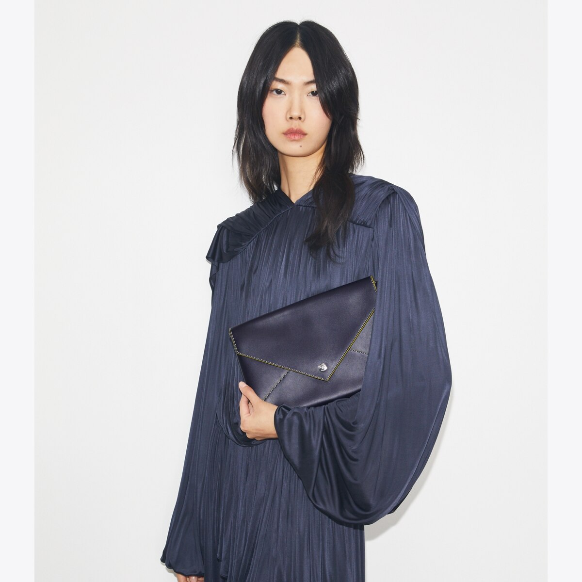 Smooth Leather Envelope Chain Pouch: Women's Designer Clutches
