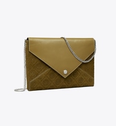 Smooth Leather Envelope Chain Pouch: Women's Designer Mini Smooth Leather Envelope Chain Pouch: Women's Designer Mini