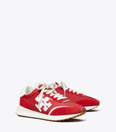 Tory Burch designer sneakers Sneaker Destiny in TORY RED / TORY RED / WHITE angle