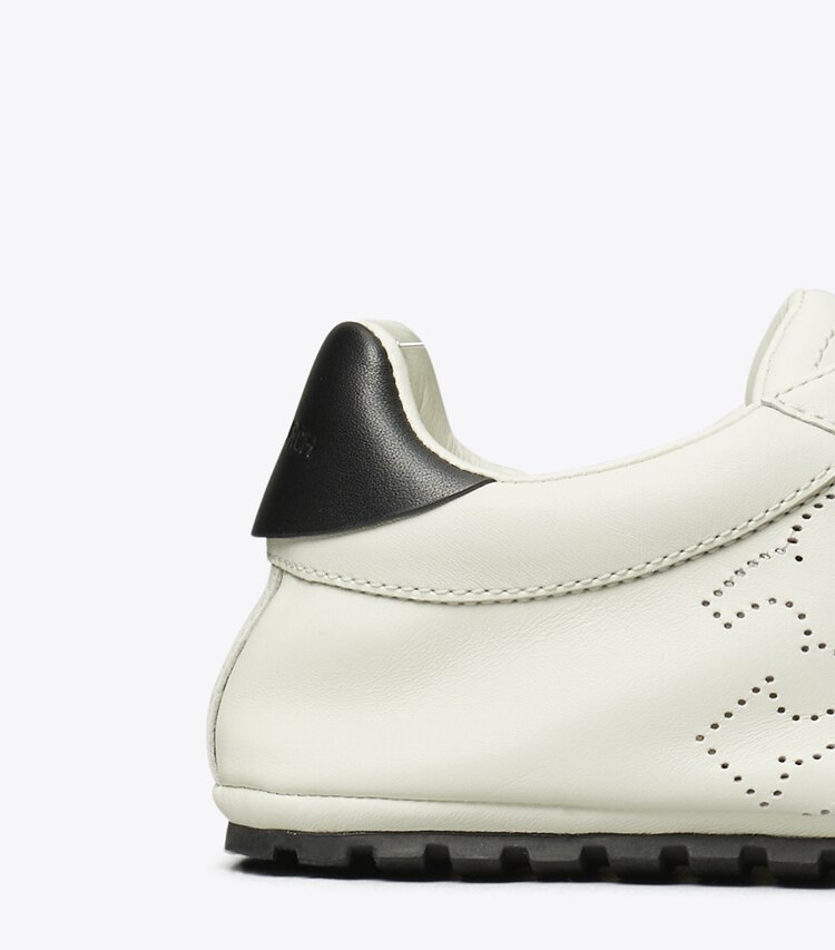 Tory Burch designer sneakers Sneaker Field in BLANC / PERFECT BLACK dettaglio