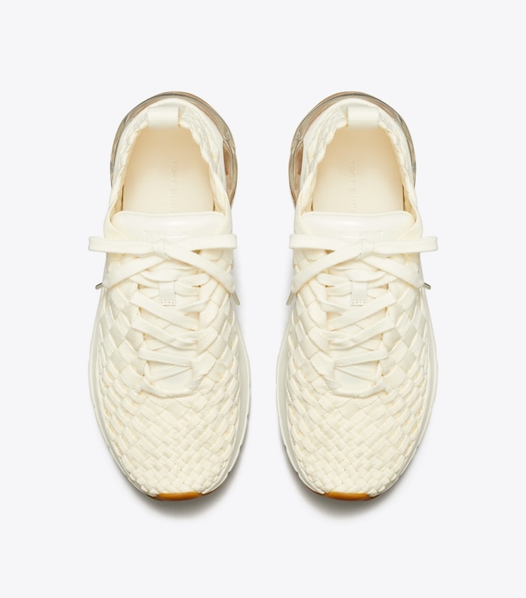Tory Burch designer sneakers Sneaker Good Luck intrecciata in NEW IVORY superiore