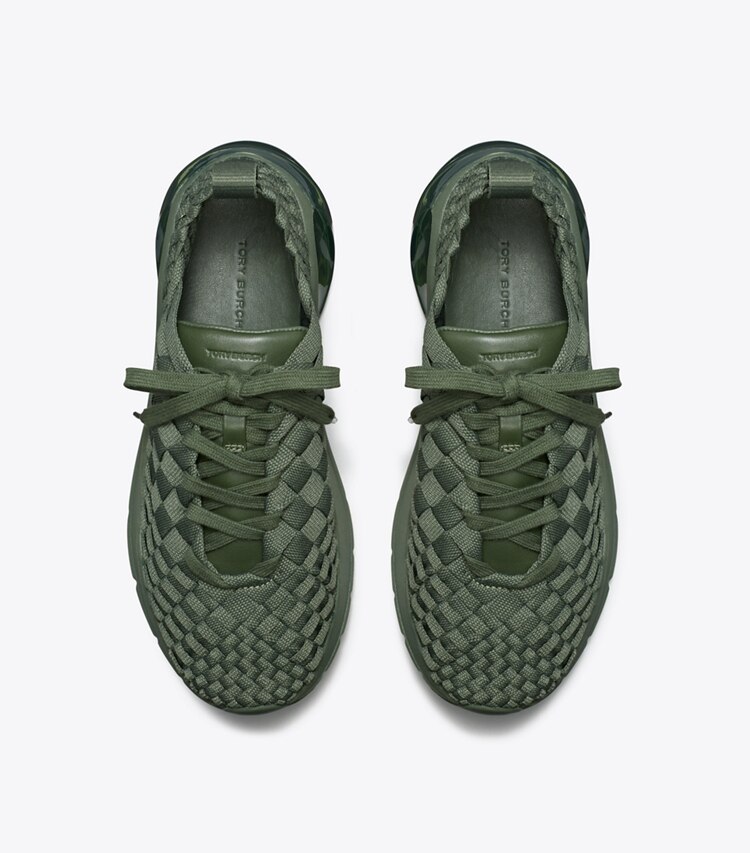 Tory Burch designer sneakers Sneaker Good Luck intrecciata in DARK GREEN superiore