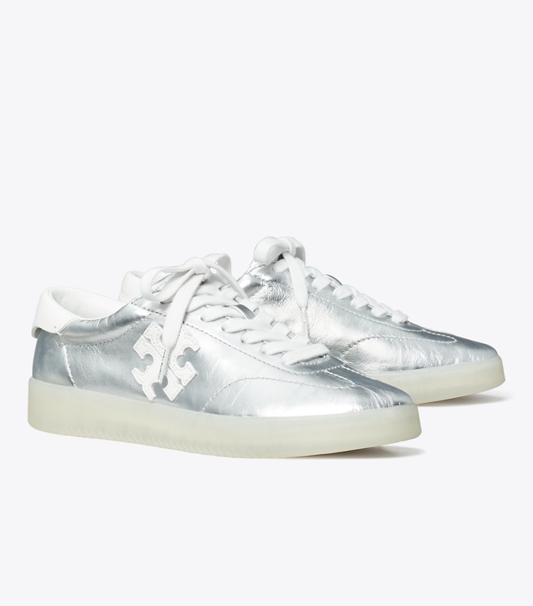 Tory Burch designer sneakers Sneaker Phoenix in SILVER / BIANCO / BIANCO angle