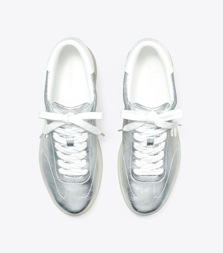 Tory Burch designer sneakers Sneaker Phoenix in SILVER / BIANCO / BIANCO angle