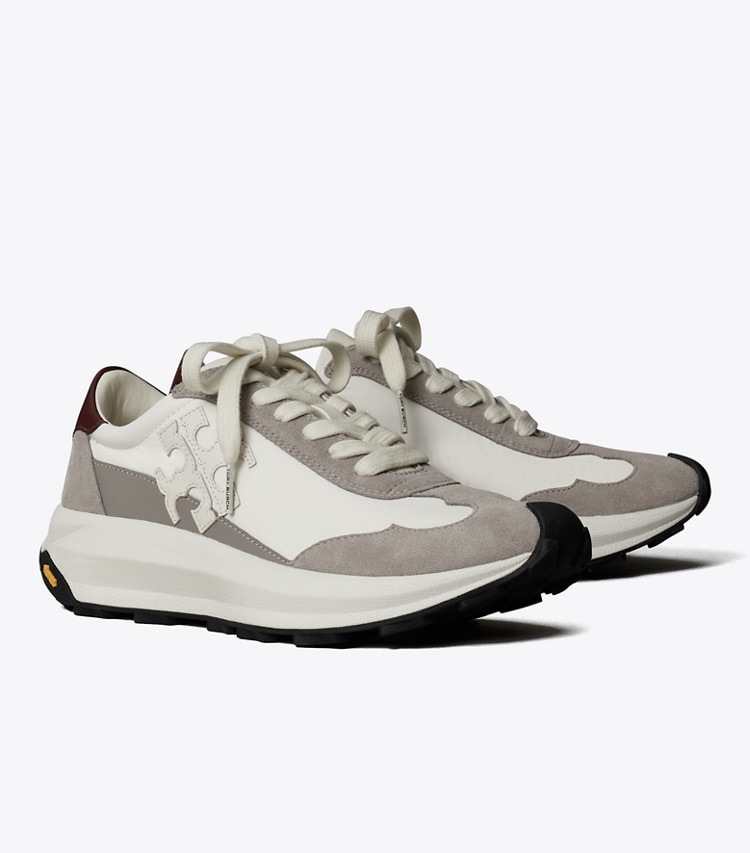 Tory Burch designer sneakers Sneaker Tory in CREAM / OSTRICA / BORDEAUX angle