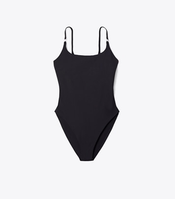 Clip Tank Swimsuit: Women's Designer One Pieces | Tory Burch