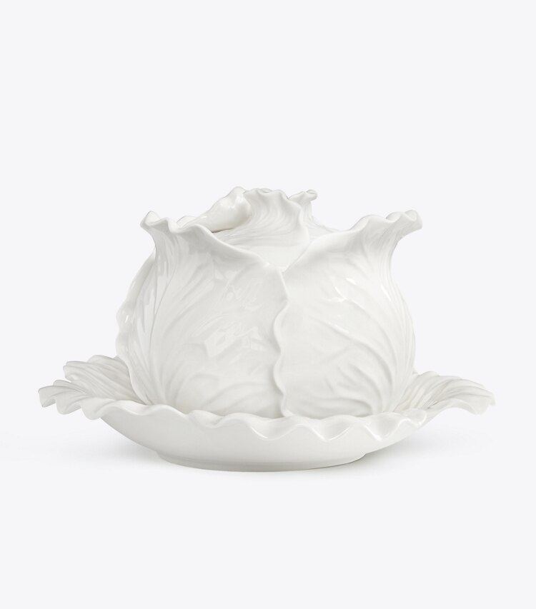 Tory Burch diseñador artículos de mesa & cristalería Sopera de vajilla con borde ondulado en White frente