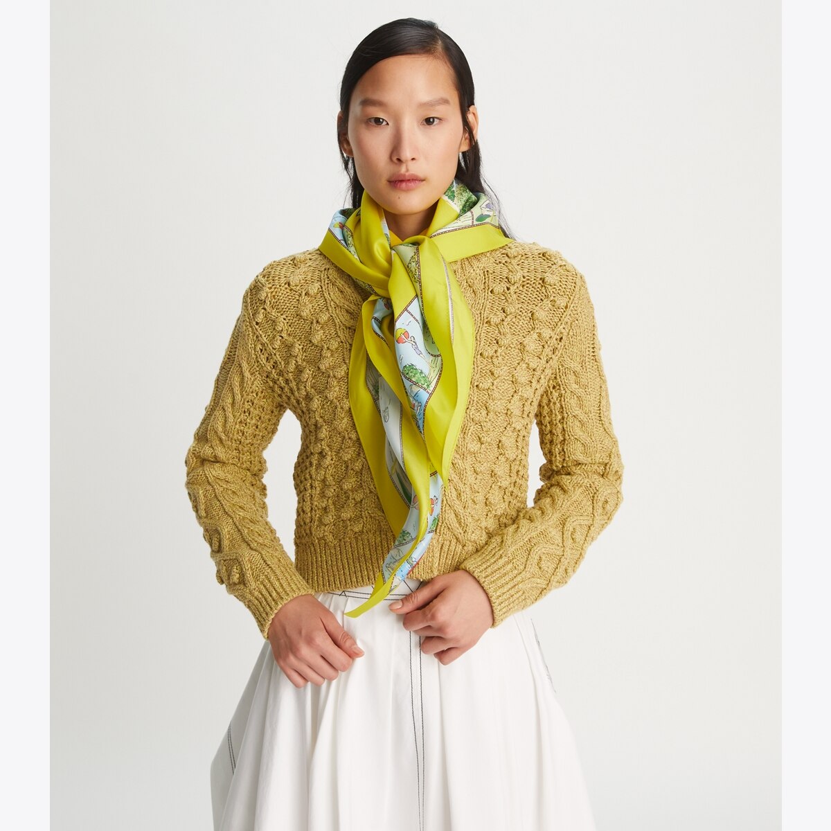 Souvenir Silk Square Scarf: Women's Designer Scarves | Tory