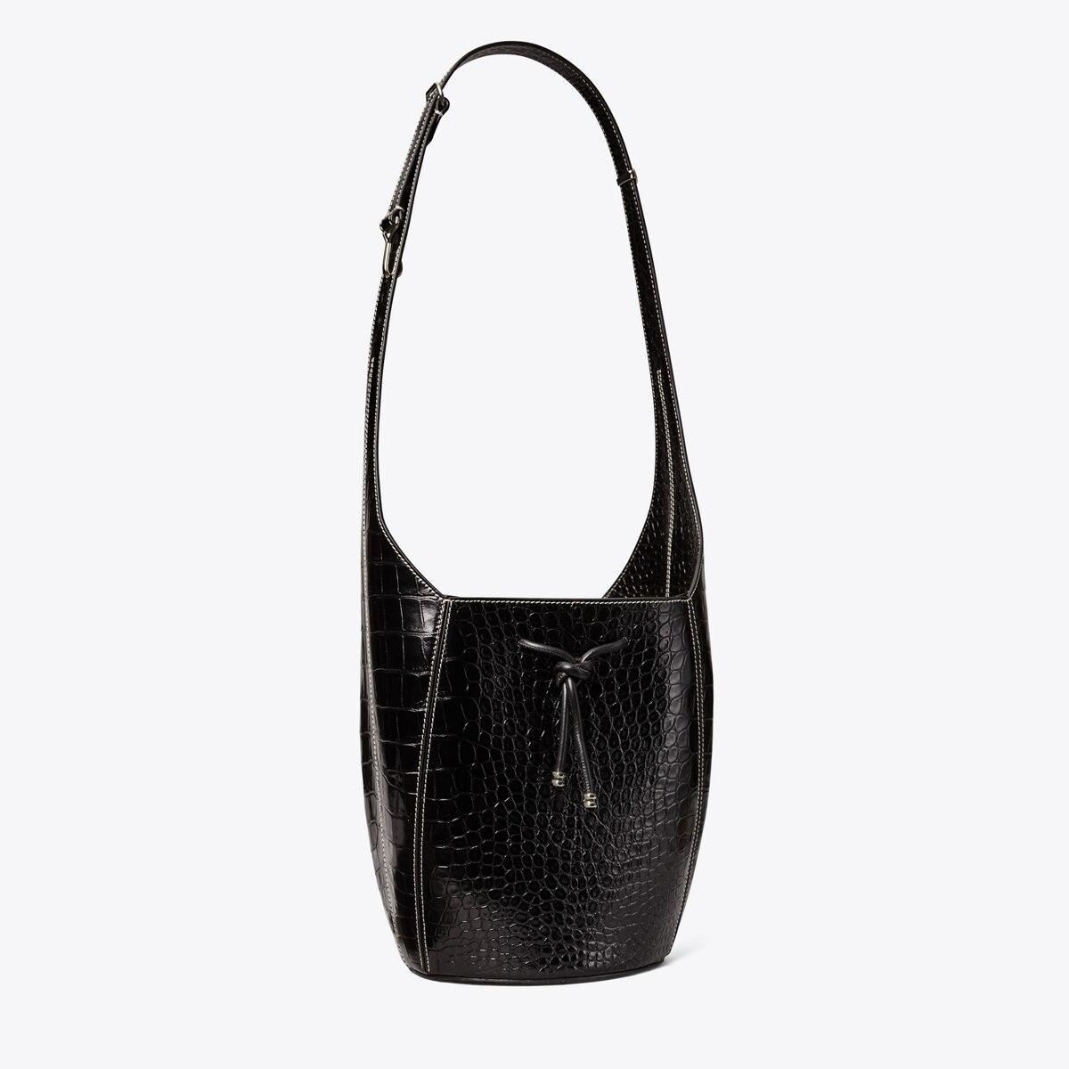 Spaghetti Strap Embossed Bucket Bag: Women's Designer Hobo Bags | Tory ...