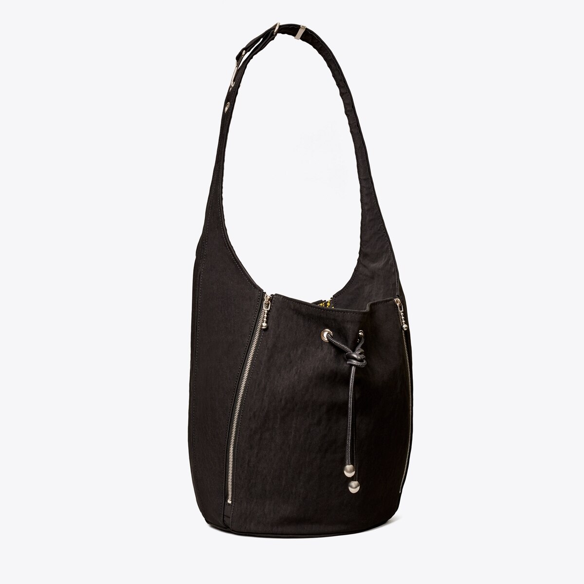Spaghetti Strap Large Zip Bucket Bag: Women's Designer