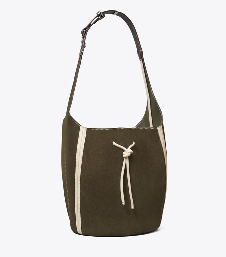 Spaghetti Strap Suede Large Bucket Bag: Women's Designer Hobo Bags | Tory  Burch