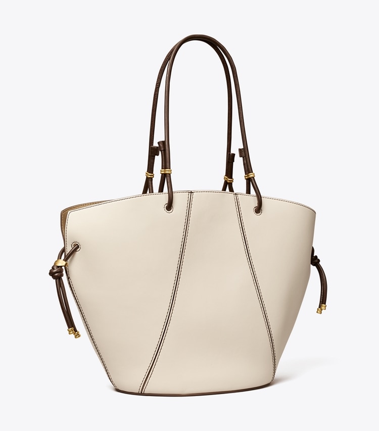 Tory Burch designer tote bags Spaghetti Strap Tote in NEW IVORY angle
