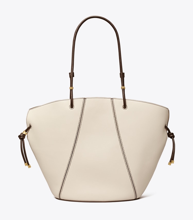 Tory Burch designer tote bags Spaghetti Strap Tote in NEW IVORY front