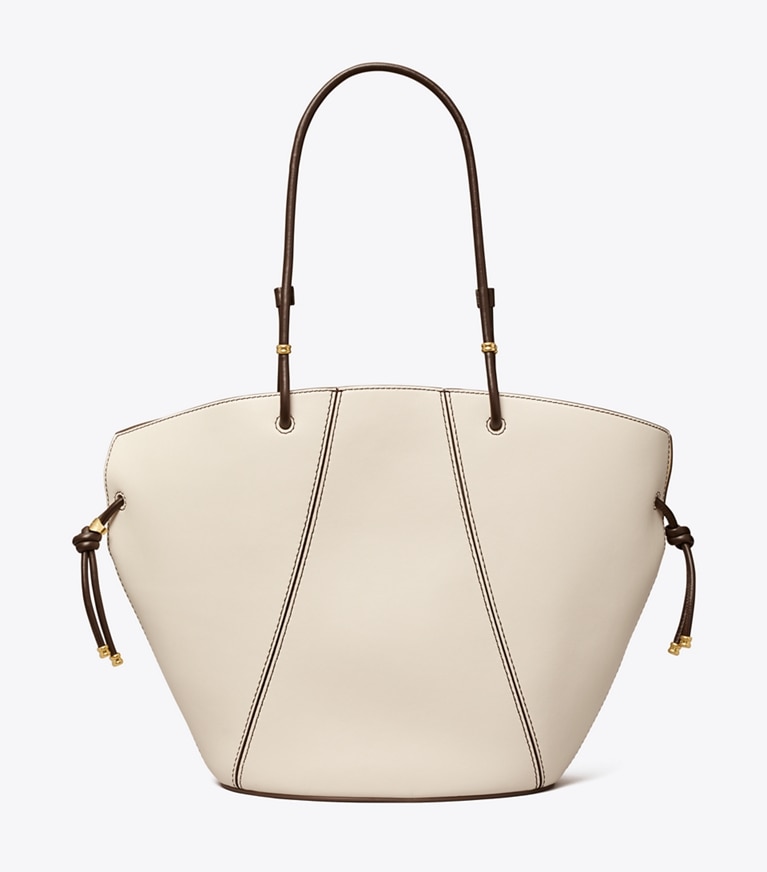 Tory Burch designer tote bags Spaghetti Strap Tote in NEW IVORY angle