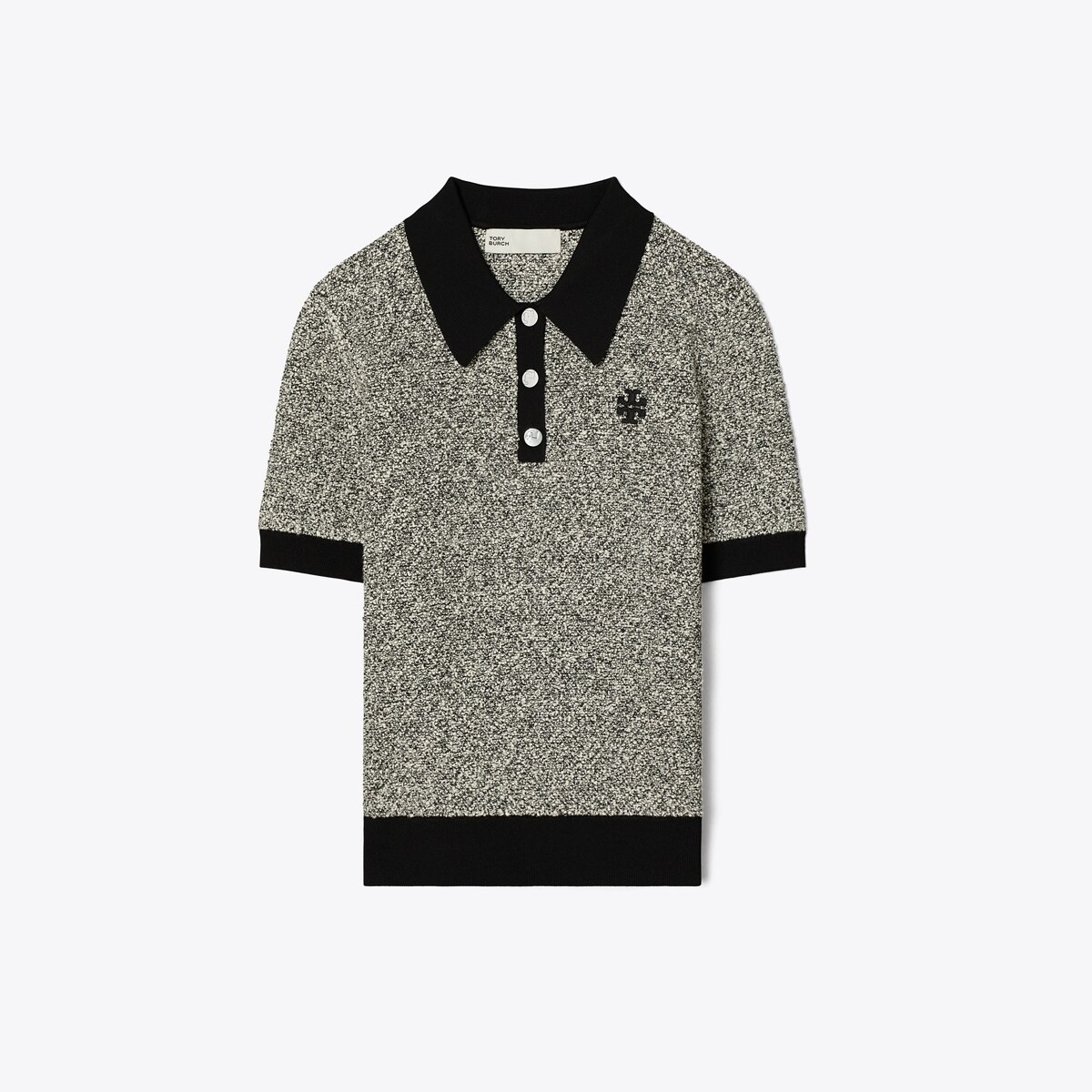 Speckled Knit Polo: Women's Designer Sweaters | Tory Burch