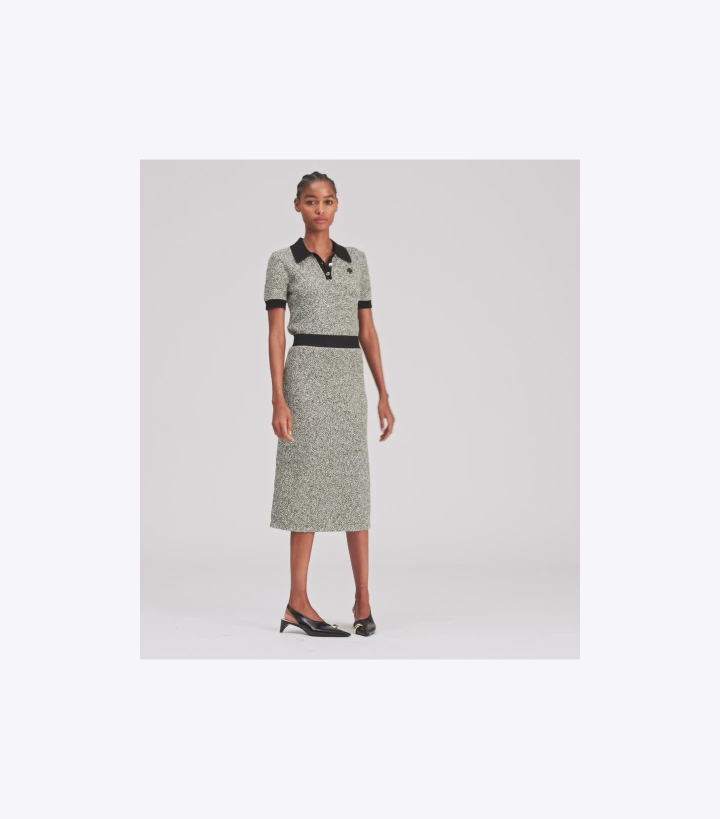 Speckled Knit Polo