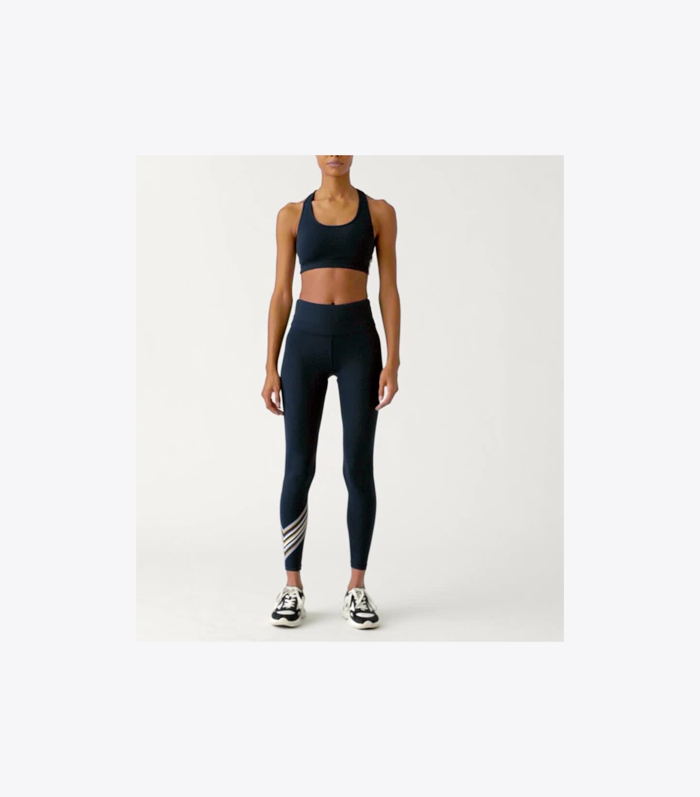 Spectrum Side-Stripe Mesh-Back Bra