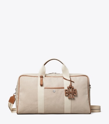 Tory Burch designer tote bags Splash Pickleball Tote in White / Blue front