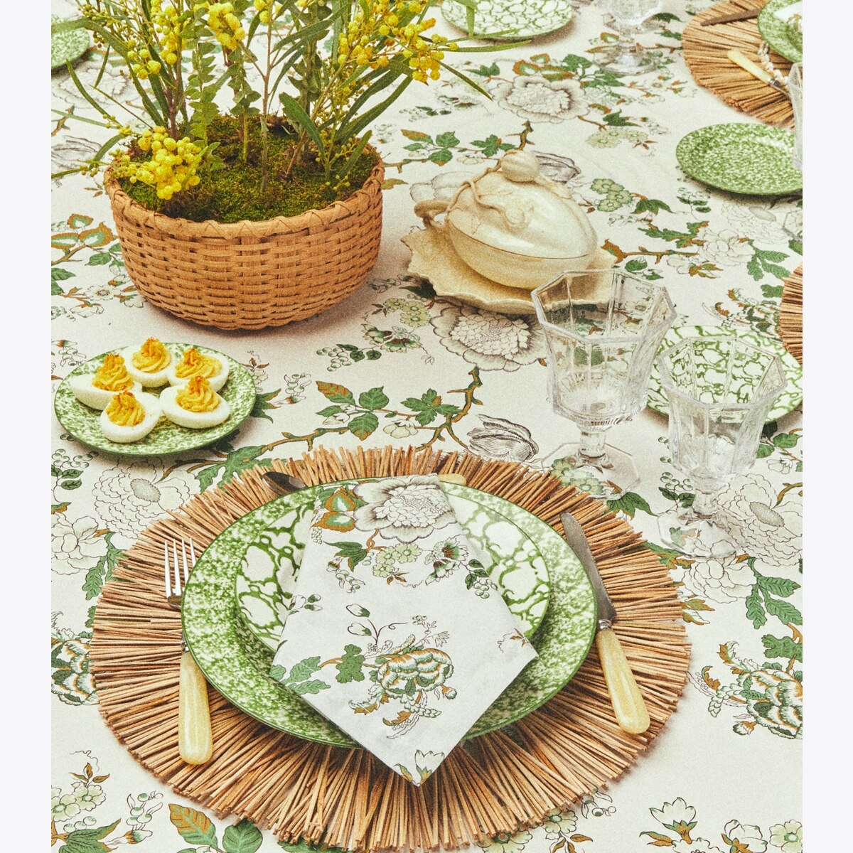 Spongeware Canape Plate, Set of 6: Women's Designer Tabletop
