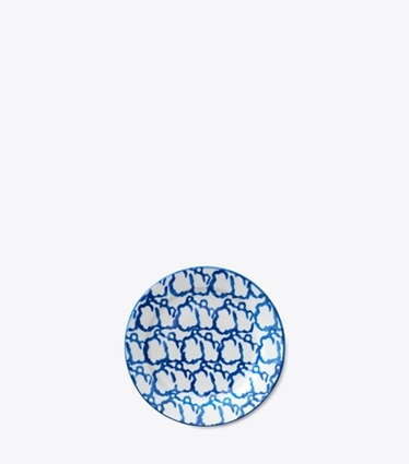 Tory Burch designer tabletop & drinkware Spongeware Canape Plate, Set of 6 in Blue front