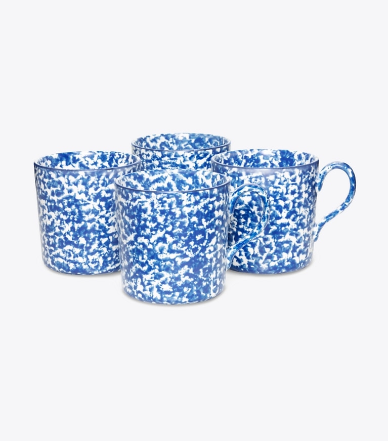 Tory Burch designer tabletop & drinkware Spongeware Mug, Set of 4 in Sponge front