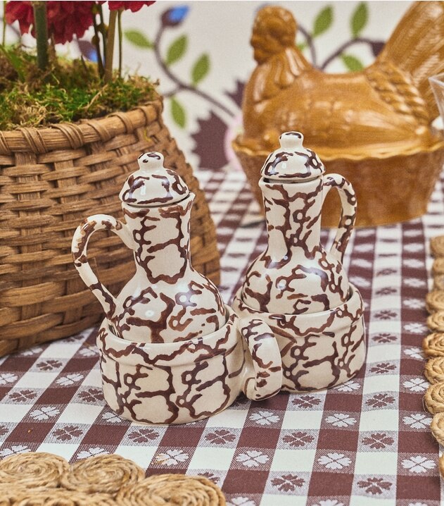 Spongeware Oil & Vinegar Set