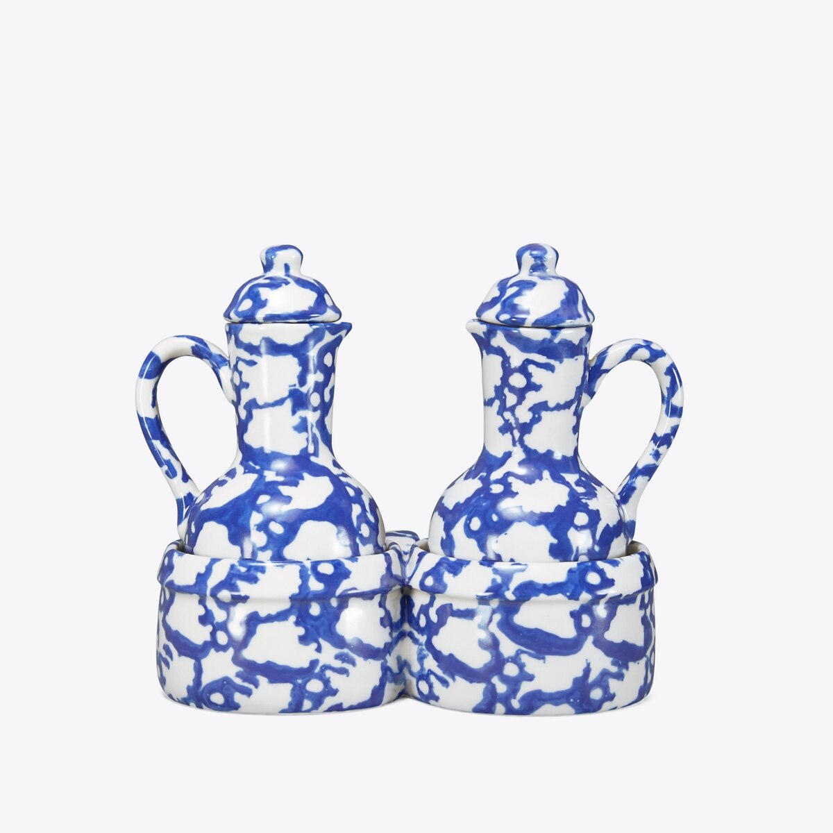 Spongeware Oil & Vinegar Set: Women's Designer Tabletop & Drinkware | Tory Burch