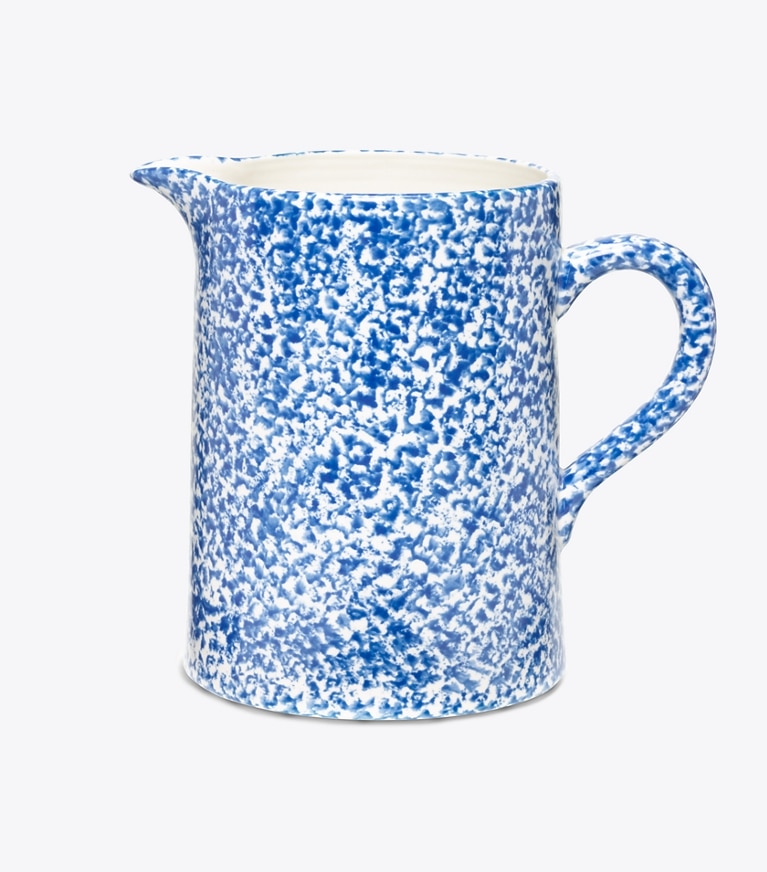 Tory Burch designer tabletop & drinkware Spongeware Pitcher in Sponge front