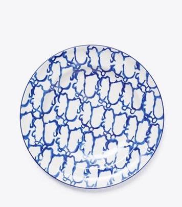 Tory Burch designer tabletop & drinkware Spongeware Rim Soup Bowl, Set of 2 in SMOKE RING front