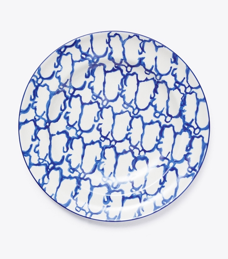 Tory Burch designer tabletop & drinkware Spongeware Rim Soup Bowl, Set of 2 in SMOKE RING front