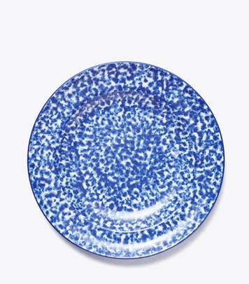 Tory Burch designer tabletop & drinkware Spongeware Rim Soup Bowl, Set of 2 in Blue SPONGE PRINT front