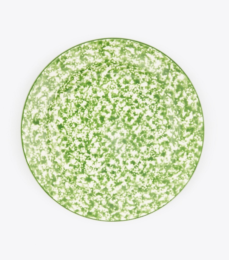 Tory Burch designer tabletop & drinkware Spongeware Salad Plate, Set of 4 in Green/Sponge front