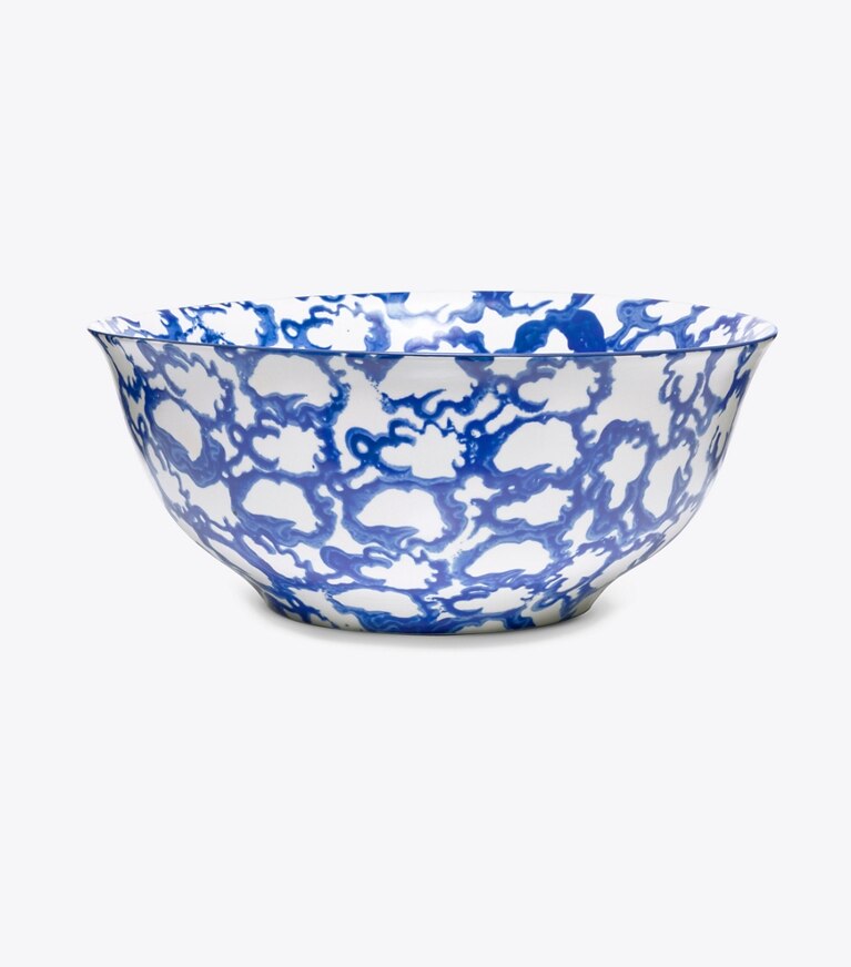 Tory Burch designer geschirr & gläser Spongeware Servierschüssel in Smoke Ring front
