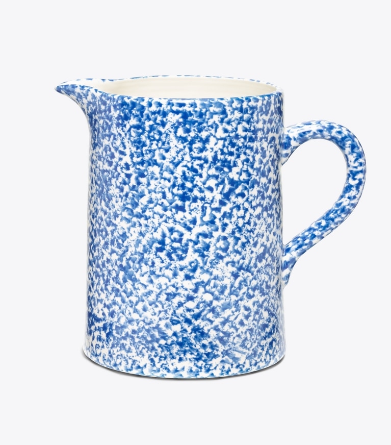 Tory Burch designer tabletop & drinkware Spongeware Small Pitcher in Sponge front
