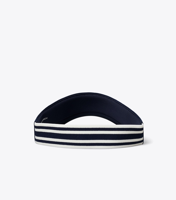 Tory Burch designer hats Sport Visor in Tory Navy back