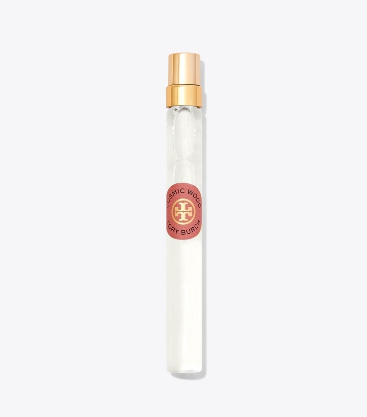 Tory Burch diseñador perfume Spray de viaje de Eau de Parfum Cosmic Wood, 10 ml en COSMIC WOOD frente